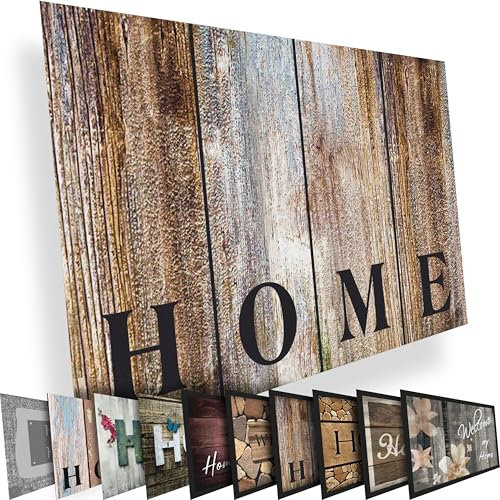 Valia Home Hochwertige Fußmatte 60x80 cm (Large) – Schmutzfangmatte für Innen & Außen, rutschfest mit hoher Saugkraft – vielseitige Designs, ideal für Haustür, Terrasse, Eingangsbereich & Flur