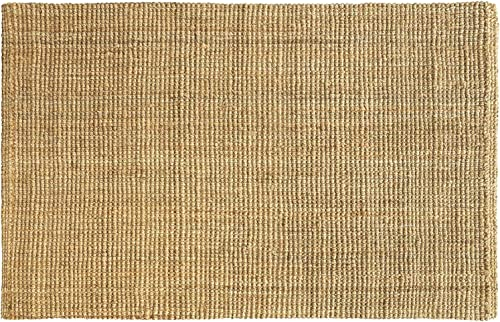 Floordirekt Jute-Teppich Urbano 80 x 150 cm - Natur Teppich aus 100% Jute - Naturfaser - Handgewebt & Umweltfreundlich