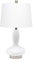 Elegant Designs LT3315-WHT - Lámpara de mesa de cristal curvo contemporánea, color blanco