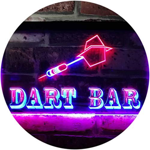 ADVPRO Dart Bar Club VIP Beer Pub Dual Color LED Barlicht Neonlicht Lichtwerbung Neon Sign Rot & blau 600 x 400mm st6s64-m0118-rb