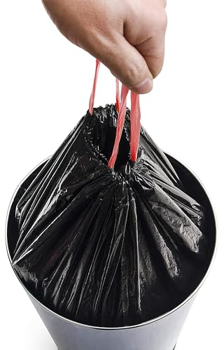 Lot de 50 sacs poubelles 50L pour poubelles hautes avec lien coulissant