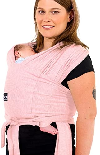 Koala Babycare Tragetuch Baby Neugeborene - Einfach Anzuziehen für Mütter und Väter - Babytrage Multi-Use Bis 9kg - Babytragetuch Rose