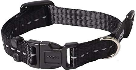 Hundehalsband, klassisch, Größe XS, Schwarz