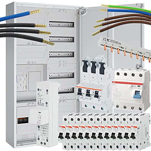 WITTKOWARE Einfamilienhaus Komplett-Zählerschrank, 1x eHZ-Zählerplatz, Verteilerfeld/APZ, FI-Schalter 40/0,03A, 12x Sicherungsautomaten B16A, Verdrahtungsmaterial, Überspannungsschutz, SLS 63A