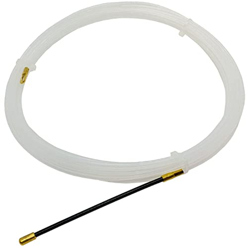 Lumonic Kabel Einzugshilfe 5m mit Führungsfeder 3mm I Einziehspirale aus Polyamid I Einziehfeder, Kabeleinzug, Einziehband für Elektriker & Bastler