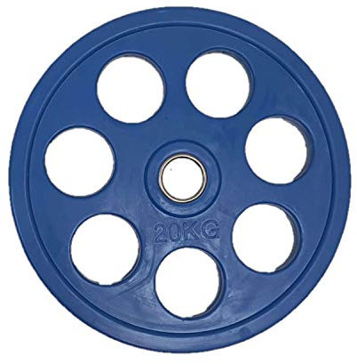 Chase Fitness 7 Hole Rubber Weight Plates 1.25-25kg For 2 Olympic Bars (20kg x 1)