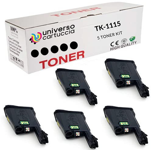 Kyocera TK-1115 Schwarz Original 1T02M50NL1 Kompatibel für ECOSYS FS-1041, FS-1220MFP, FS-1320MFP (5 TK115)