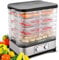 Disidratatore disidratatore con regolazione della temperatura, essiccatore rimovibile a 8 piani, controllo della temperatura 35 – 70 ℃ per carne, frutta, verdura e noci, 400 W, bottone, senza BPA