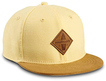 Soulbuddy Kinder Cap – Unisex Kinderkappe – Schirmmütze für Jungen & Mädchen – Trendiger Sonnenhut für Outdoor & Freizeit Hellgelb – Größe S
