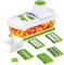 TAVIALO Gourmet Mandoline set 6, coupe-légumes pour bâtonnets, tranches, lamelles et quartiers incl. mandoline râpe à concombre, râpe pour légumes, rabot de cuisine