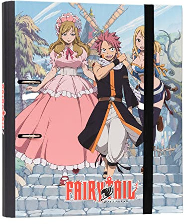 Grupo Erik Ringordner - Ordner A4 Premium Fairy Tail - Manga Aktenordner 2 Ringe - Ringbuch DIN A4 - Ordner für Ihre Dokumente, die Schule, die Ausbildung oder das Studium