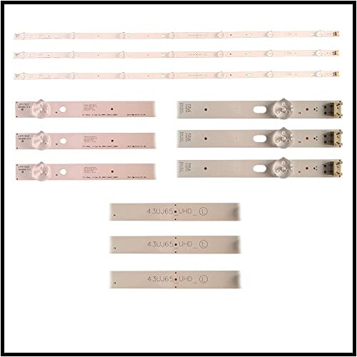 Generico KIT 3 BARRE LED TV PER LG 43 43UJ630V 43UJ701V 43UJ6309 43UJ651V 43UJ635V