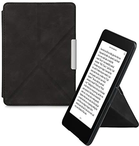 kwmobile Hülle kompatibel mit Amazon Kindle Paperwhite - Kunstleder eReader Schutzhülle Cover Case (für Modelle bis 2017) - Schwarz