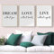 Trayosin 3er Premium Poster Set Dream Love Live Schwarz Weiß Wand Kunst Bilder,Ohne Rahmen,Bilder Wohnzimmer Deko Schlafzimmer,Moderne Wanddeko Art (40x50cm)