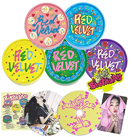 Red Velvet - [The Reve Festival 2022 : BIRTHDAY] (Cake Ver. - Random Ver.) Package + Circle Photo + CD-R + Photocard + Candle Pick + Lyrics Paper + Poster + 2 Pin Button Badges + 4 Extra Photocards