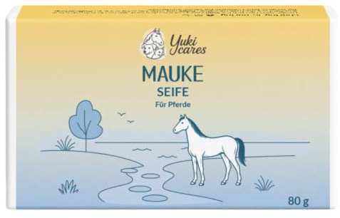 Yuki cares Maukeseife für Pferde – sanfte Reinigung bei Mauke & Raspe an der Fessel | pflanzliche Rezeptur ohne Chemie | sanfter als Kernseife | 80 g