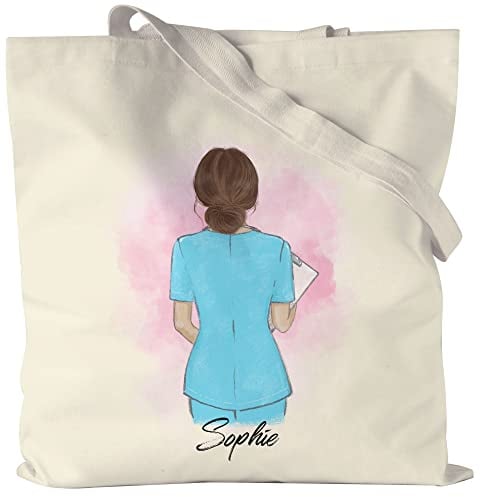 Kiddle-Design Krankenschwester Jutebeutel Personalisiert Ärztin Pflegerin Pflegekraft Heldin Kollegin Freundin Danke Dankeschön Tasche