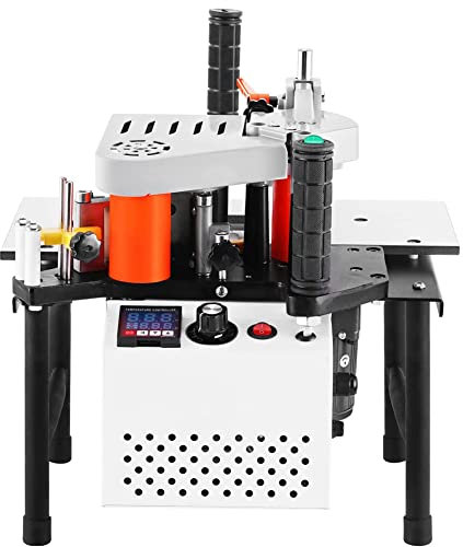 Máquina de Cantos de Banco, máquina de Cantos de carpintería de Doble Cara de 1200 W, Velocidad de Cantos de 0~6 m/min, canteadora de Cantos de PVC de Madera, para Bordes Rectos y de Arco