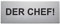 SynMe DER Chef Chef-Schild aus hochwertigem Aluminium (eloxiert), Versehen mit superstarken Klebefläche der Qualitätsmarke 3M - Büroschild lustig - BOSS - 160x60x1mm Germany - Made IN Germany