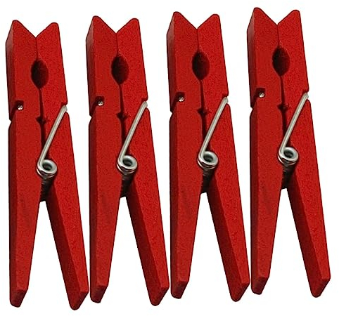 BUGUUYO 40stücke Rote -wäscheklammern Für Bastelarbeiten Kleidung Und Dekoration Leicht Und Praktisch Und Gefertigt