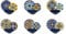Excelsa Sofia Service de vaisselle 18 pièces, porcelaine et Stoneware, décoration multicolore, 6 personnes