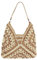 LA HUATE Borsa a tracolla in paglia fatta a mano con fili di cotone, 6797 kaki beige, Taglia unica