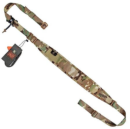 Taktischer Gewehrriemen, 2-Punkt Verstellbarer taktischer Gewehrriemen mit breiter Polsterung für Jagd, Camping & Outdoor Aktivitäten (MC)