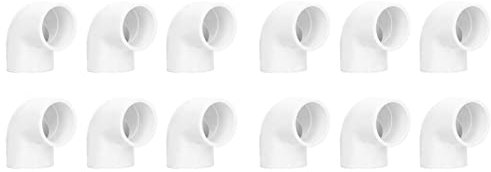 12 Stück PVC Rohrverschraubungen 2 Wege Kunststoffrohrverschraubungen Wasserversorgungsverbindungen 90 Grad Winkeladapter U Winkel Rohrverschraubung Rohr Verbinder (20mm)