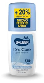 Sauber - DeoCare Spray Effekt Spray schützt vor schlechten Gerüchen und Flecken auf der Kleidung, Wirksamkeit von 48 h, für empfindliche Haut, ohne Alkohol - 90 ml