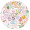 100 Danish Pastel Stickers - Colorful Aesthetic, Waterproof Vinyl, Cute Preppy Stickers for Teens, Girls, Adults - DIY Craft