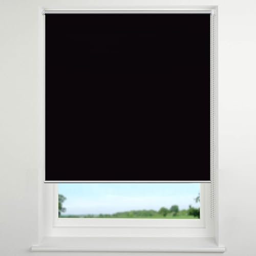 Doppelrollo Klemmfix Ohne Bohren 120 x 210 cm Sonnenschutz Blickdicht Rollade Rollo Klemmfix Rollo Höhe Stufenlos Verstellbar für Fenster und Tür, Schwarz