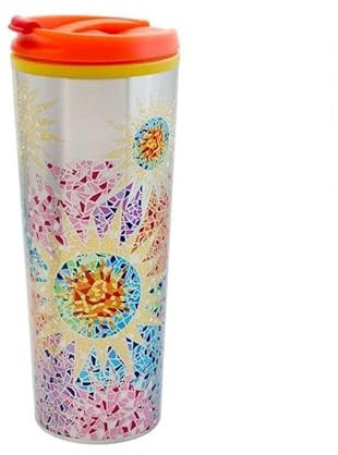 DRW Reisebecher Gaudi Stil Edelstahl BPA frei Kapazität 450 ml 21 cm hoch