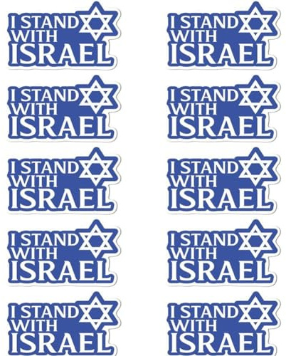 I Stand with Israel Flag Aufkleber, Support Israel Decal Vinyl Aufkleber, We Stand Stand Israe with with Sticker, America Israel