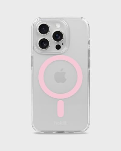 holdit - iPhone 15 Pro Hülle kompatible mit MagSafe - Ultra Dünn - Pink/Transparent