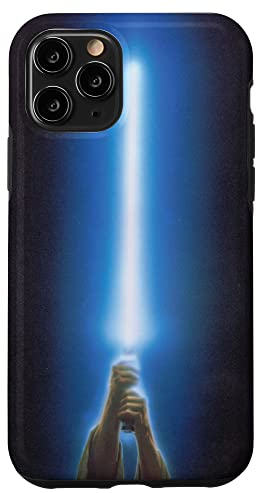 Hülle für iPhone 11 Pro Star Wars Luke Skywalker blaues Lichtschwert schwarz