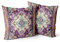 Snylcce 2er Set Boho Kissenbezüge Dekokissen 40 x 40 Samt Soft Kissenbezug Böhmischer Retro Ethno Dekorative Kissenhülle Zierkissenbezüge für Sofa Schlafzimmer Wohnzimmer Zuhause Dekoration Lila