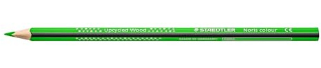 STAEDTLER Noris colour 187 Buntstift – Hellgrün, 12 Stück | Dreikant, Upcycled-Holz, rutschfeste Oberfläche – für Kinder – Art.-Nr. 187-50