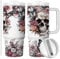 Equoza Horror Gifts Idea for Men 30oz Gothic Skulls Stainless Steel Travel Mug Tumbler with Handle, Double Wall Vacuun Insulated Cup with Lid and Straw (Pack of 1)