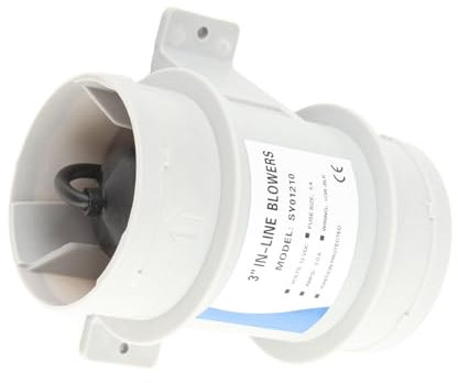 3 Inch Inline Duct Fan RV Air Vent Fan High Volume 12V Inline Blower Compact Convenient to Use Providing You Great Using Experience