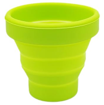 SGERUFZ Bicchiere Pieghevole Silicone con Coperchio Ricaricabile Bicchiere Pieghibile Outdoor per Campeggio/Picnic/Viaggi