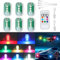 Kairiyard 6 Stück Drahtloses LED Lichter für Autos mit Fernbedienung, 8 Farben kabelloses LED Stroboskoplicht USB Ladung Anti Kollisions Warnlicht für Auto Drohne LKW Motorrad Flugzeug Fahrrad.