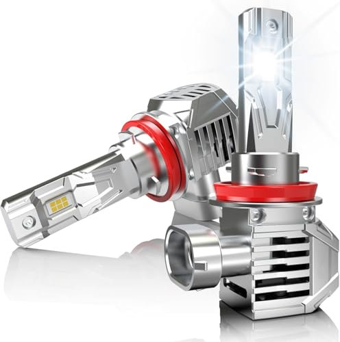 KATUR H11 Halogen Lampen, 600% Helligkeit 24000LM Xenon Weiß H8 Abblendlicht Halogen Scheinwerferlampe H11 Halogen Glühbirne H9 Scheinwerferlampe, 2 Stück