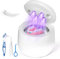 Vankarr Ultraschallreinigungsgerät UV Ultraschallreiniger, 45000Hz 25W Tragbar Ultrasonic Cleaner Dental Pod für Zahnschienen, Prothesen, Retainer, Aligner, 4 UV-C Lampen, 200ml, Weiß