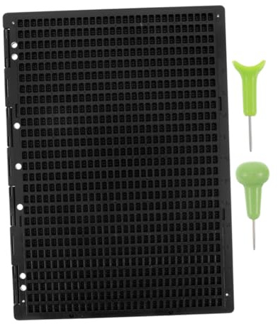 Tavola Braille Nera 27 Linee 30 Celle in Plastico con Stilo | Scrivere in Braille, Blocchi per Scrivere e Quaderni per Imparare Scrivere, Stilo Portatile Incluso