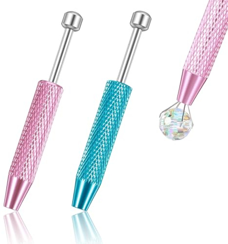 2 Stück Piercing Zange Schmuck Pinzette, Piercing Kugel Aufdreher, Piercing-Ball Greifer mit 4 Klauen, Edelstahl Pick up Werkzeug Kleinteile Greifer für Die Schmuckherstellung(Blau + Rosa)