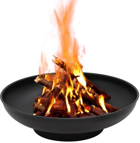 Steel Fire Pit 57 cm for Garden Patio, Large Bowl Outdoor Fireplace for Warmth and Ambiance, Ideal for Family Gatherings