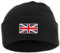 HB_Druck UK Union Jack Strickmütze Umschlagmütze - Bestickt - Einheitsgröße Schwarz