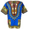 Lofbaz - Unisex Dashiki - Traditionelles Oberteil mit afrikanischem Druck XS Dunkelblau