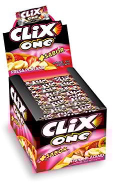 CLIX ONE - FRESA PLÁTANO - SIN AZÚCAR - 200 UNIDADES