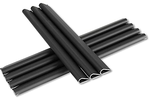 PerfectHD Klemmschienen | 50 Stück | Sichtschutzstreifen für Doppelstabmattenzaun | Windschutz Sonnenschutz Blickdicht | PVC Klemmen | Befestigungsclips | Anthrazit | 50er Pack